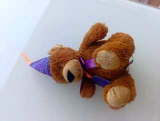 Peluche Osito Feliz Cumpleaños Morado