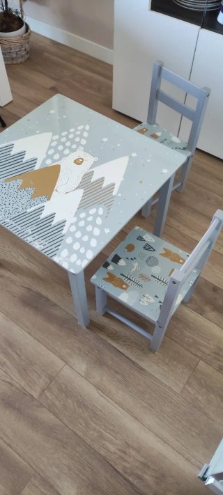 Mesa y Sillas Niños Bosque