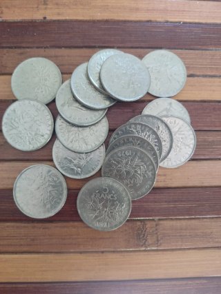 17 Monedas 5 Francos Franceses