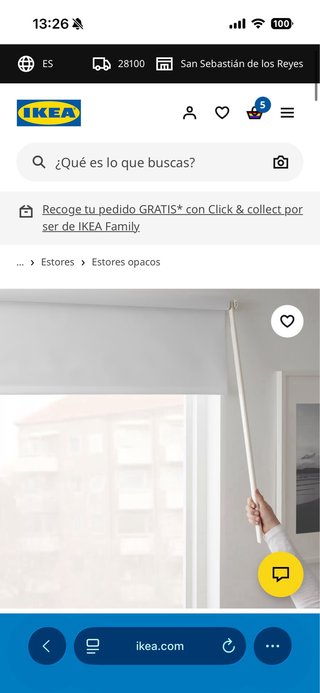 Estor FRIDANS opaco blanco IKEA