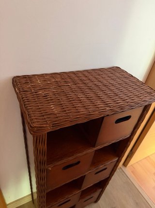 Mueble de entrada madera y bambú