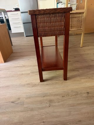 Mueble de entrada madera y bambú