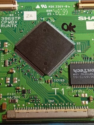 Placa T-CON LG 32LG3000 3969TP Sharp CPWBX