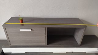 Muebles modular salón madera gris