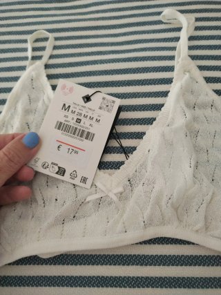 Bralette Zara Blanco Talla M