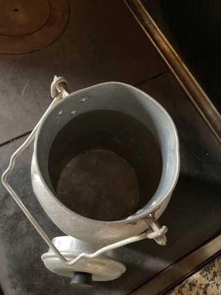 Lechera de aluminio vintage