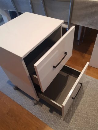 Cajonera 2 cajones blanca para cuarto de baño