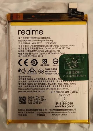 Batería Realme BLP757 4300mAh