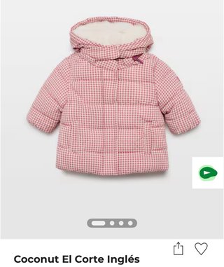Abrigo bebé cuadros rosa