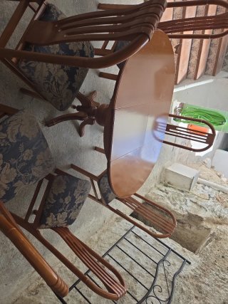 Mesa y 6 Sillas Comedor Madera