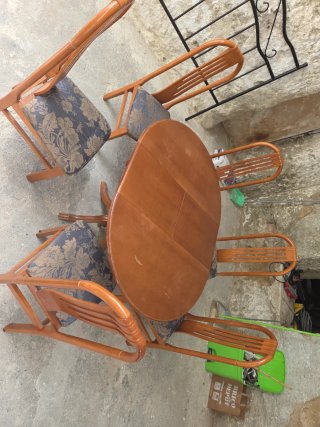 Mesa y 6 Sillas Comedor Madera