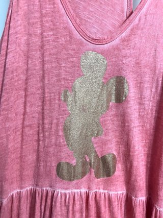 Vestido largo volantes Mickey