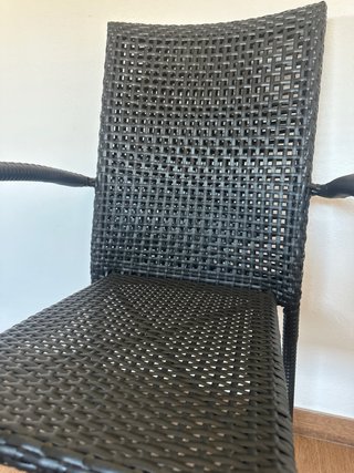 Silla de exterior negra