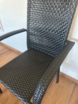 Silla de exterior negra