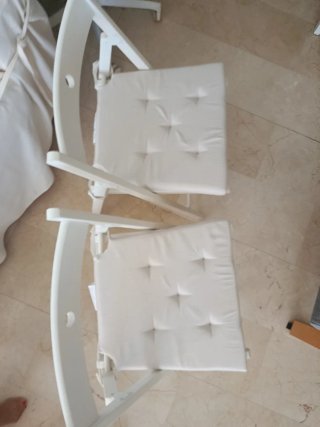 2 Sillas Terraza Ikea con Cojines