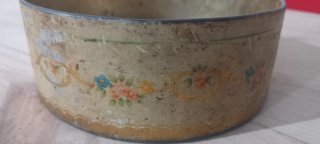 Caja Lata Litografiada Vintage Flores Niños