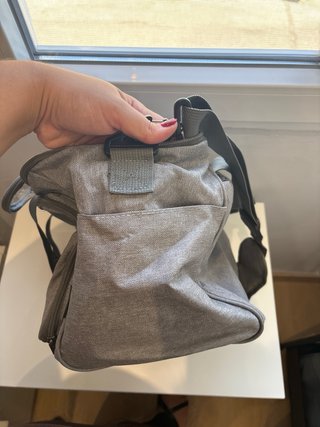 Bolso para crochet/costura gris