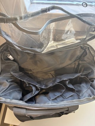 Bolso para crochet/costura gris