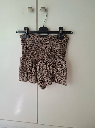 Falda pantalón corta estampado animal print