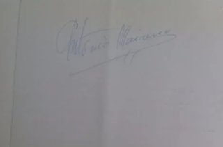 AUTOGRAFO ANTONIO MAIRENA