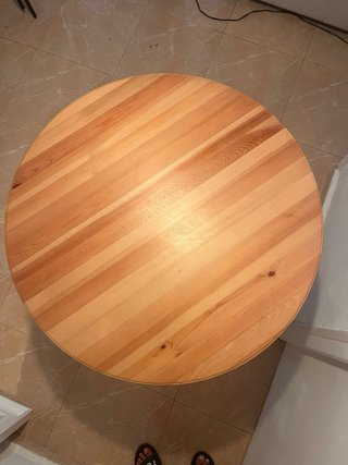 Mesa redonda madera Ikea 85cm