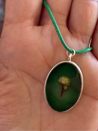 Collar artesanal flor preservada