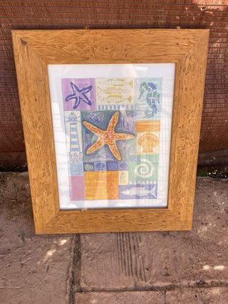 Cuadro Decorativo Baño Estrellas Marinas