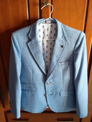 Americana niño Varones azul talla 14
