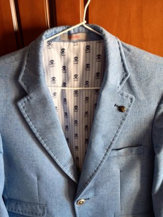 Americana niño Varones azul talla 14