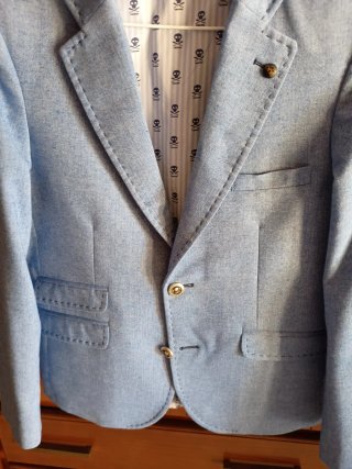 Americana niño Varones azul talla 14