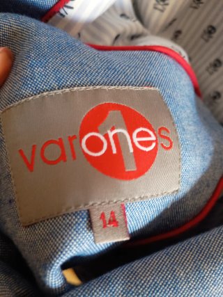 Americana niño Varones azul talla 14