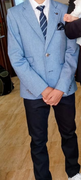 Americana niño Varones azul talla 14