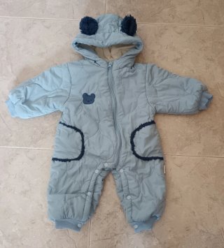 Buzo invierno bebé azul con osito