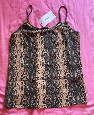 Top tirantes estampado serpiente Lefties Talla L