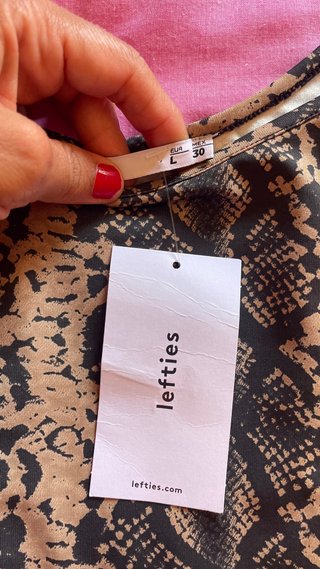 Top tirantes estampado serpiente Lefties Talla L