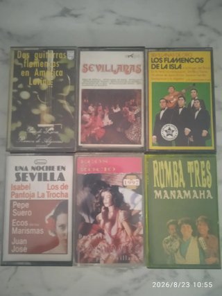 Lote 6 Casetes Música Española Flamenco Rumba