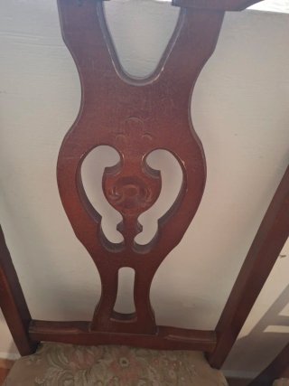 4 Sillas de Comedor Madera Tapizadas