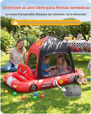 NUEVO Colchón Hinchable Infantil Coche con Tienda