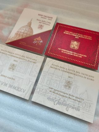 Conjunto 4 monedas Vaticano 2024-2025