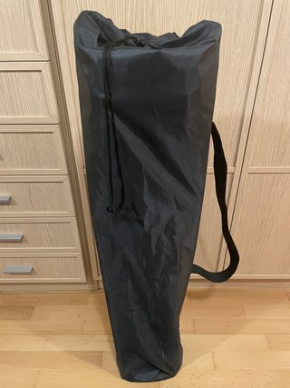 Silla Camping Plegable Negra con Funda
