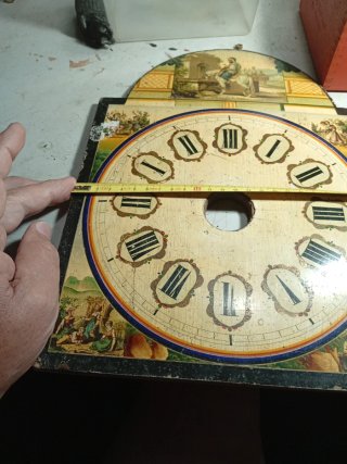Esfera de reloj antigua pintada a mano