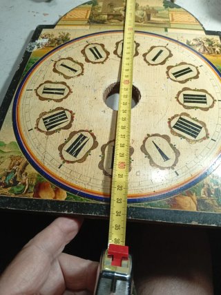 Esfera de reloj antigua pintada a mano