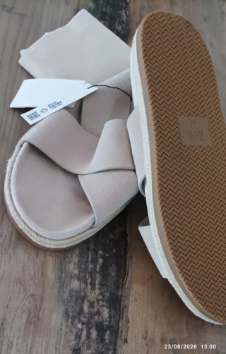 Sandalias Zara Hombre Talla 44 Beige Nuevas