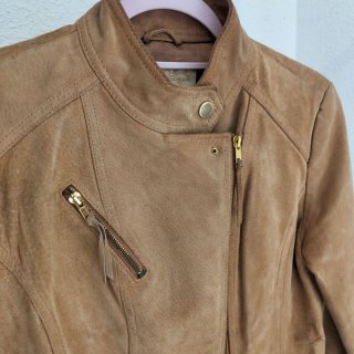 Chaqueta Stradivarius Ante Camel Talla S
