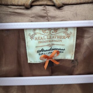 Chaqueta Stradivarius Ante Camel Talla S