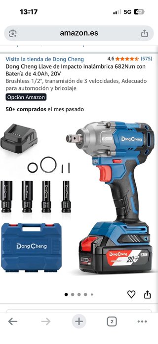 Llave de Impacto Dong Cheng 20V