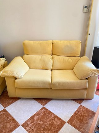 Conjunto Sofás 3 y 2 Plazas Amarillo