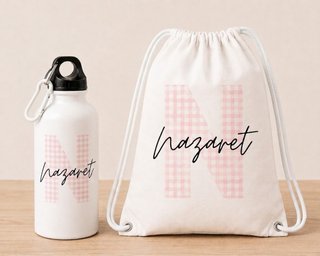 Pack vuelta al cole: botella y bolsa