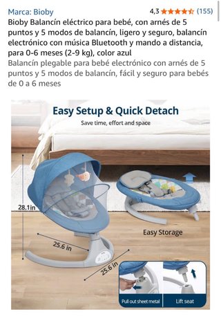 Hamaca electrónica para bebé.