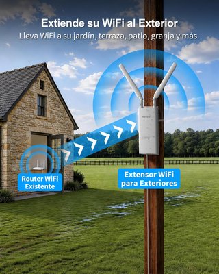 Repetidor WiFi 6 exterior AX3000 largo alcance